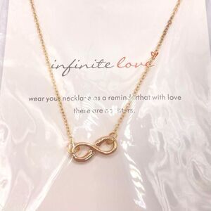 Gold infinite love charm necklace
